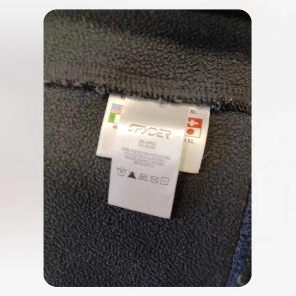 Spyder Full Zip Hoodie Mid Weight  Black Sweater Size XL - Picture 12 of 15